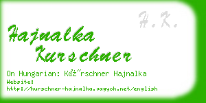 hajnalka kurschner business card